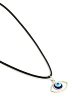 El Regalo 2 PCs Blue Evil Eye Unisex Pendant Cord Necklace for Kids/Girls/Boys/Men & Women - Turkish Blue Silver & Golden Handmade Evil Eye Necklaces (Option-3)