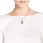 El Regalo Sun Crescent Moon Necklace- Vintage Gothic Sun Moon Pendant Neckalce for Women Girls Statement Jewelry Gifts (Crescent Moon Sun with Chain)