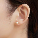 El Regalo 2 Pairs Pearl Stud Earrings for Women & Girls - Earrings Combo Set | 18K Gold Plated Anti Tarnish Stainless Steel | Hypoallergenic, Waterproof Studs Jewelry Combo (Classic & Bezel Style)