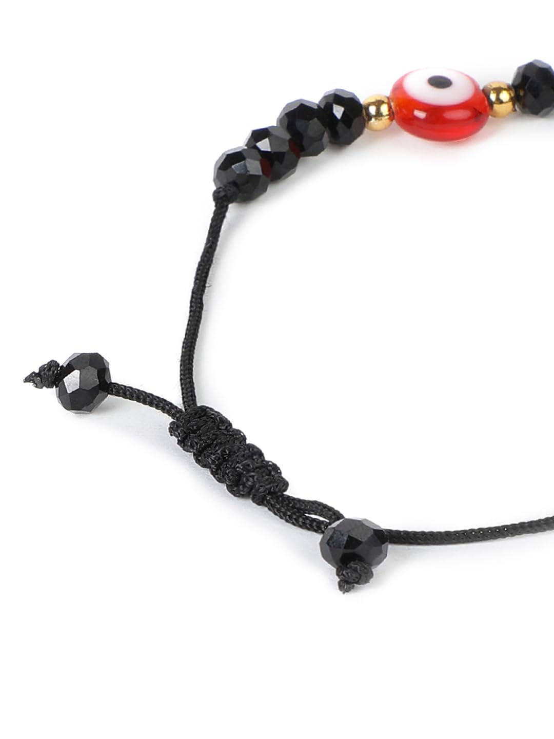 El Regalo 2PCs Kids Rakhi Combo Set - Handmade Evil Eye Nazaria Rakhi for Brother, Niece, Nephew | Red & Black Beads | Includes Roli Chawal in Gift Box