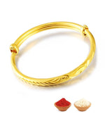 El Regalo Rakhi for Babies/Toddler/Baby Brother- Bracelet Rakhi for Baby Brother with Roli Chanwal, Message Card in Rakshabandhan Box (Style-3)
