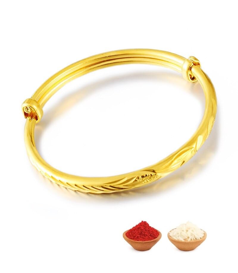 El Regalo Rakhi for Babies/Toddler/Baby Brother- Bracelet Rakhi for Baby Brother with Roli Chanwal, Message Card in Rakshabandhan Box (Style-3)