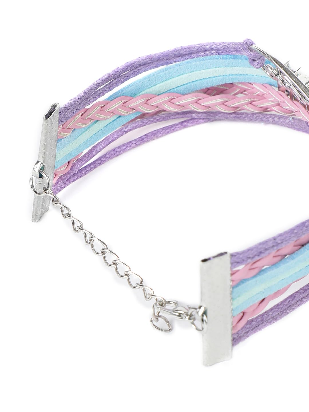 El Regalo Multi-layered Unicorn Infinity Love Charm Rakhi for Brother/Sister/Niece/Nephew with Roli Chawal in Rakhi Gift Box (Purple Unicorn)