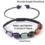 El Regalo 7 Chakra Unisex Bracelet | Stone Yoga Reiki Healing Crystal Braided Rope | Energy Balancing Beads for Chakra Balancing