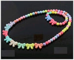 El Regalo 3Pairs Kids Necklace & Bracelet Jewelry Set Combo- Kids Colorful Jewelry Sets | Princess Colorful Acrylic Beads Stretch Necklace Bracelet Set for Kids Baby Toddler Girls (Set Option-1)