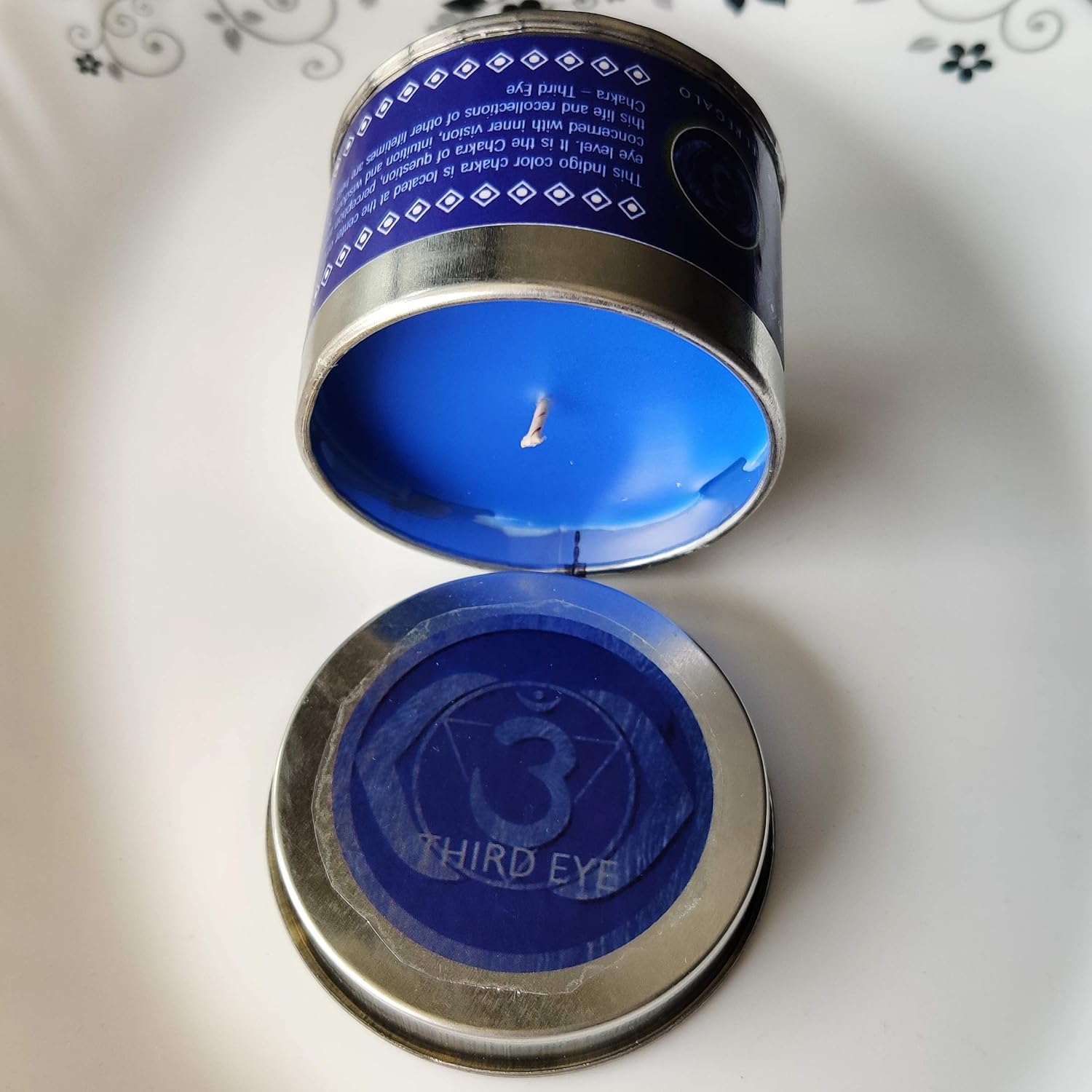 El Regalo Third Eye Chakra/Ajna Chakra Aromatherapy Candles Tin/Meditation Tin Candles | 100Gm Healing Third Eye Lavender Fragrance Candle (1 PC)