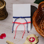 El Regalo 2PCs Rakhi Combo Set for Bhai-Bhabhi or Bhai-Bhatija/Bhatiji- 2 Evil Eye Rakhis Set with Roli Chanwal, Rakhi Card in Rakhi Gift Box (Option-5)