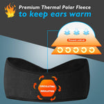 El Regalo 2 PCs Fleece Ear Warmers Headband Winter Ear Muffs for Men Women Kids in Cold Weather, Running Yoga Skiing Riding Bike Ear Cover (2 Blue)