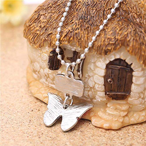 El Regalo Unisex Glitter Best Friends Butterfly Necklaces - Set of 2 | Enamel Butterfly Pendant Best Friends Friendship Necklaces Set