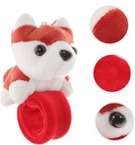 El Regalo Kids Rakhi - Cute Animal Plush Slap Band Rakhi for Boys & Girls | Panda, Shark, Dinosaur & More with Roli Chawal & Rakshabandhan Card | Fun Cartoon Soft Slap Bands for Children (husky puppy Red)