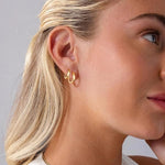 El Regalo 18K Gold Plated Anti-Tarnish Stainless Steel Huggie Hoop Earrings Combo - Set of 3 Pairs | Waterproof Minimalist Baali for Women & Girls | Cartilage & Second Piercing Jewelry