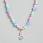 El Regalo 2 PCs Kids Girls Colorful Necklace & Bracelet Jewelry Sets - Kids Candy Color Mermaid Pearl Shells Necklace & Bracelets Sets for Girls Kids & Toddlers (Mermaid Shell Jewelry Set)