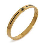 El Regalo 1 PC Stainless Steel Anti Tarnish OM/Aum Bracelet Rakhi for Brother - Designer OM Rakhi with Roli Chawal, Rakhi Message Card in Rakhi Gift Box (Golden OM Rakhi)
