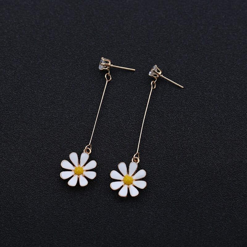 El Regalo 1 Pair Daisy Flower Earrings for Girls & Women- Cute Flower Earrings (Style- 6)