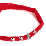 El Regalo OM Ganesha Swastik Red Moli Thread Rakhi for Brother/Bhai/Bhaiya- Auspicious OM/Aum, Ganesha, Satiya Mauli For Boys with Roli Chawal Shagun, Message Card in Gift Box