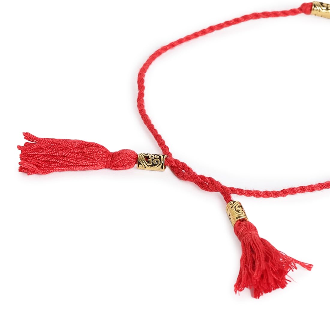 El Regalo Loving Brother Peacock Feather Thread Rakhi for Bhai/Bhaiya- Krishna Feather Red Thread Rakhi with Roli Chawal Shagun Pack, Rakhi Message Card in Rakhi Gift Box