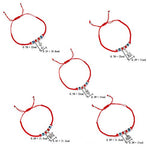 El Regalo Unisex Adult Lucky Kabbalah Evil Eye Hamsa Braided Adjustable Strand Macram Bracelets Set - 5 Pieces - Charms Option -2