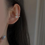 El Regalo Non Piercing, Zircon Stars Ear Cuffs- Fancy Helix Cartilage Clip On Wrap Cuff/Cartilage Earrings for Girls/Women