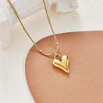 El Regalo Glamorous & Cute Stainless Steel Love Heart Pendant Necklace - Anti Tarnish, Waterproof, Elegant Gift for Girls & Women | Puffed Heart Design