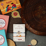 El Regalo 2 PCs Kids Rakhis Combo Set - Cute 2 Kids Rakhis Set with Roli- Chanwal, Rakhi Message Card in Rakhi Gift Box for Little Brother/Niece/Nephew (Tiger & Doremon Rakhi)