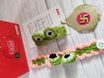 El Regalo 1PC Cute Hand Knitted Unisex Bracelets for Kids/Teens- Unique Adjustable, Soft, Knitted Crochet Bracelets for Babies/Toddlers/Kids/Teens (Googly Eyes Band)