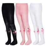 El Regalo Kids Girls Baby Ballet Dance Princess Tights Stockings Pantyhose | 1 pair | Princess Cotton Legging Stocking Pants Socks (Black Medium (4-6 Years))