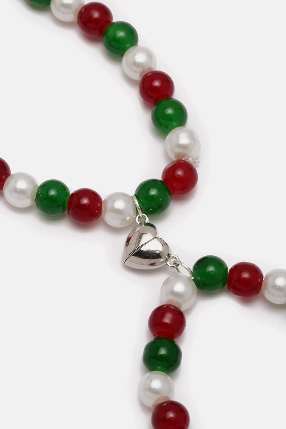 El Regalo 2PCs Christmas Bracelet Set Santa Claus Snowflake Christmas Tree Beaded Stretch Bracelet for Women Girls Stocking Stuffers Holiday Party Favors (Style-2)