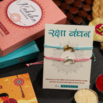 El Regalo 2PCs Cute Kids Bracelet Rakhi Combo Sets- Fancy Kids Rakhi for Brother/Sister with Roli Chwal, Rakhi Message Card in Rakhi Box for Babies/Toddlers/Kids (2 Dolphins Rakhi)