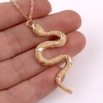 El Regalo Snake Unisex Necklace for Girls/ Boys/ Men & Women - Trendy Serpent Necklace Dainty Pendant Necklace Jewelry (Golden)