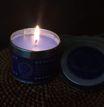 El Regalo Throat Chakra Tin Candles | Vishuddha Chakra Aromatherapy/Meditation Candles | Fragrances: Sandalwood