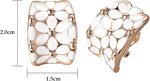 El Regalo Gorgeous Enamel Flower Stud Earrings with Double Lock for Girls & Women | Elegant Contemporary Floral Earrings
