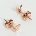 El Regalo 3 Pairs Stainless Steel Ati Tarnish Earrings Set - NO RUST Earrings Combo - Butterfly Cartilage Surgical Earrings for Women/Girls (Style-5)