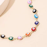 El Regalo Evil Eye Choker Necklace - Enameled Fashion Evil Eye Choker Necklace for Teen Girls & Women (Round Evil Eye Multi Color)