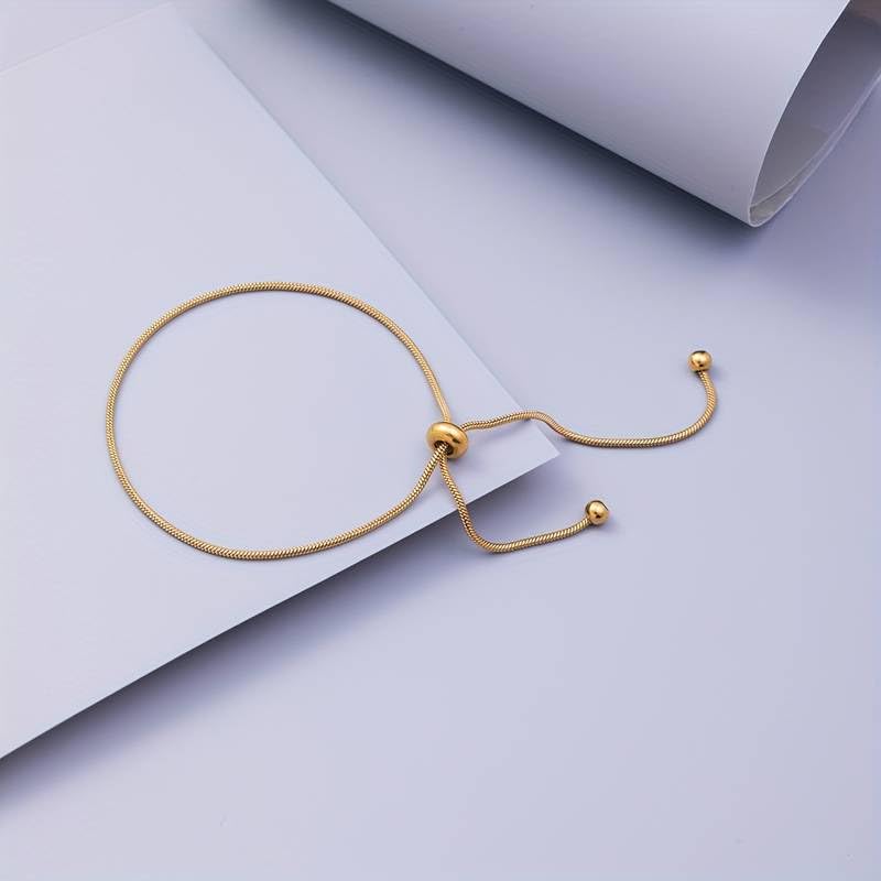 El Regalo LUXE ROPE ANKLET- Anti Tarnish Anklet cum Bracelet- Sleek & Fancy Stainless Steel, Waterproof, Adjustable Golden color, suitable for Girls & Women