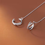 El Regalo Cubic Zirconia Cuff Chain Earrings for Women - Threader Earrings - Criss Cross & Braided Ear Cuff with Long Link Chain - Non-Piercing Cartilage Clip-on Jewelry Gift (Style-3)