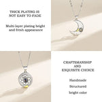 El Regalo BF Magnetic Sun Moon Matching Couple Necklace Set- Best Friend 2 PCs Necklaces Set for Besties/Best Friends/Couples (Silver) For Unisex Adult