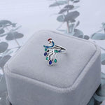 El Regalo Retro Peacock Ring- Beautiful & Colorful Peacock Finger Ring for Girls & Women (Style-3)