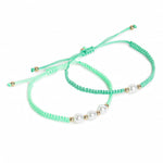 El Regalo 2PCs Pearls Rakhi Combo Set for Bhaiya-Bhabhi/Bhai- Bhatija/Bhatiji- Rakhi Gift Combo with 2 Pearls Rakhi, Roli-Chawal Shagun Pack, Message Card in Gift Box (Neon Green)