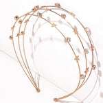 El Regalo Multi Layered Tiara Hairbands- Retro Star, Moon, Pearls, Flowers, Rhinestone Hairband/Headband for Kids/Girls & Women - Wedding Bridal Bridesmaid Hair Accessories (Stars & Crystal)