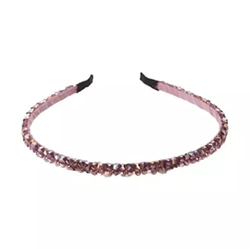 El Regalo 4 Pieces Crystal Rhinestone Headbands Shiny Non-Slip Beaded Hairband Hair Bands Hair Accessories Hair Decoration for Women Girls (Option-1)