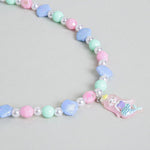 El Regalo 2 PCs Kids Girls Colorful Necklace & Bracelet Jewelry Sets - Kids Candy Color Mermaid Pearl Shells Necklace & Bracelets Sets for Girls Kids & Toddlers (Mermaid Shell Jewelry Set)