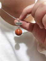 El Regalo 2PCs Best Friends 3D Basketball Necklace Set- BFF Basketball Sports Necklaces Set for Girls & Boys (Brown)