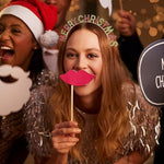 El Regalo Christmas Headbands for Women & Girls | Red & Green Rhinestone "MERRY CHRISTMAS" Letter Tiara | Festive Metal Hairband Crown for Xmas Parties, Photoshoots, Holiday Celebrations & Gifts