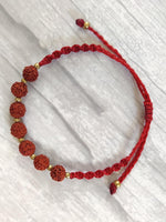 El Regalo Unisex-Adult 1 Pc Rudraksha Rakhi For Brother Lord Shiva With Shagun, Rakhi Message Card In Rakhi Gift Box For Bhai (Rudraksha Multi Beads)