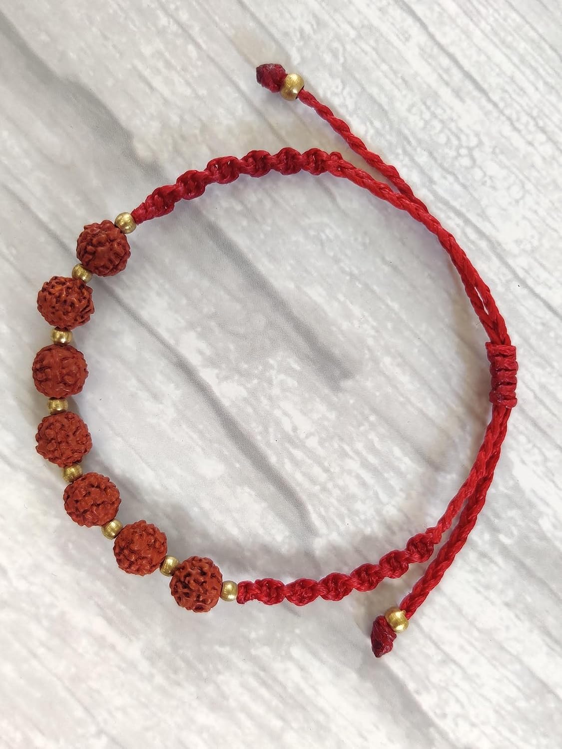 El Regalo Unisex-Adult 1 Pc Rudraksha Rakhi For Brother Lord Shiva With Shagun, Rakhi Message Card In Rakhi Gift Box For Bhai (Rudraksha Multi Beads)