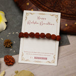 El Regalo Auspicious Natural Rudraksha Rakhi for Brother- Lord Shiva Rudraksha Beads Rakhi with Roli Chawal, Rakhi Message Card in Rakhi Gift Box