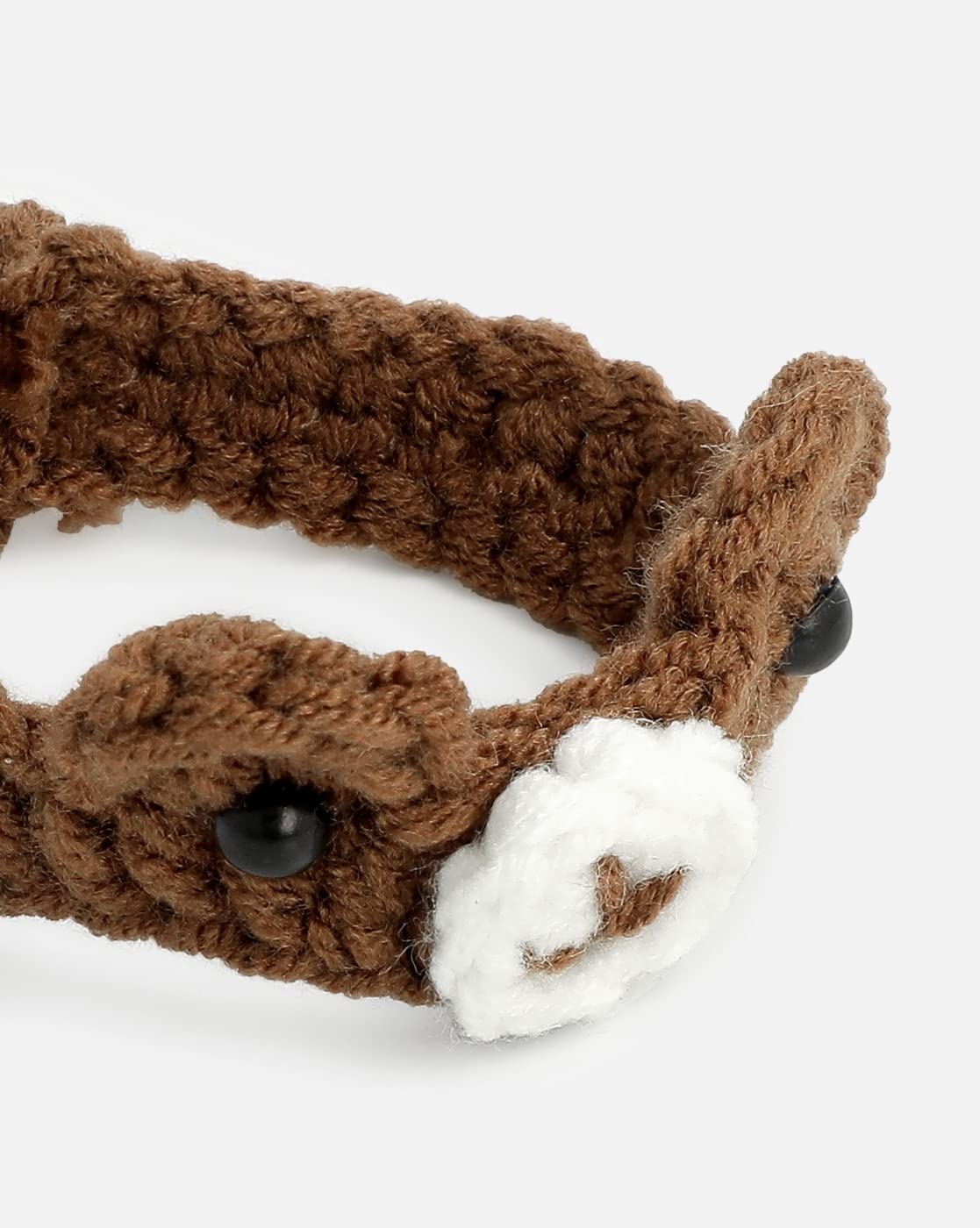 El Regalo Knitted Bracelet Rakhi for Baby - Unisex color and style - Rakshabandhan Adjustable Rakhi Combo with Greeting Card and Shagun. Brown Bear