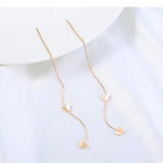 El Regalo Butterfly Threader Earrings- Needle Thread Butterfly Long Tassel Earrings for Girls & Women (Gold)