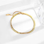 El Regalo Stainless Steel Double Layers 1 Leg Anklet - 1PC Anti-Tarnish, Waterproof Anklets for Girls & Women (Style-1)
