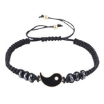 El Regalo "Ying Yang Handmade Macrame Unisex Bracelets Set | Adjustable Bracelet for Best Friends/Couple - Set of 2 (These are NOT Magnetic)